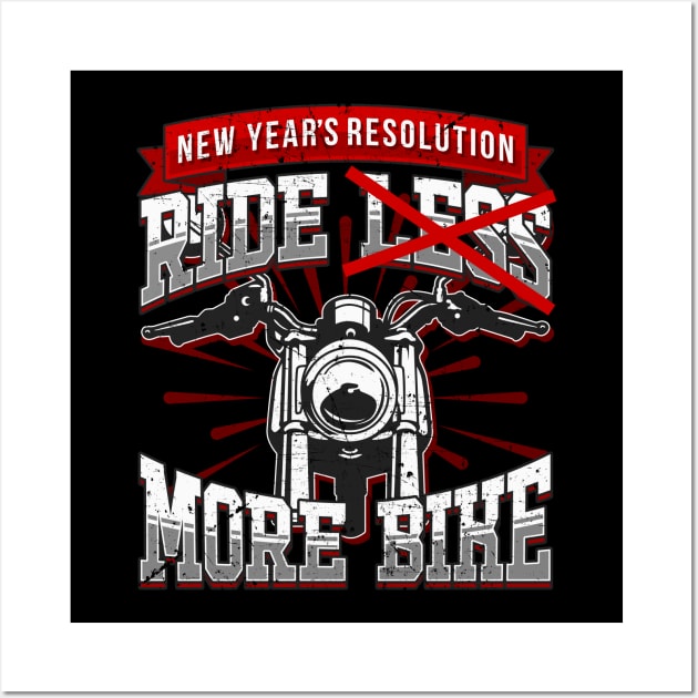 New Years Resolution Ride more Bike Wall Art by aneisha